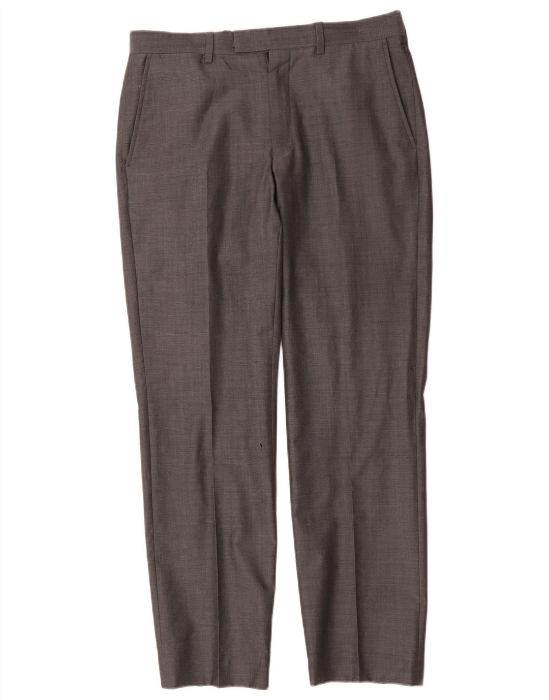 Pantaloni da abito dritti autografi da uomo Marks & Spencer W32 L31 lana grigia