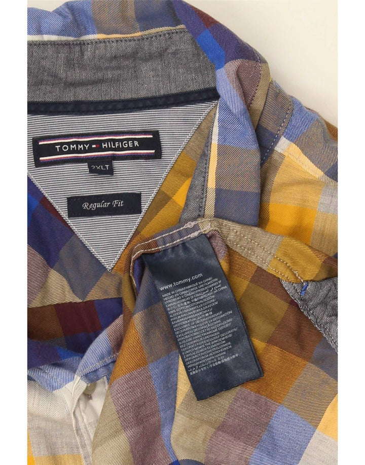 Tommy Hilfiger Uomo Tall Regular Fit Camicia 2XL Cotone a quadri multicolore