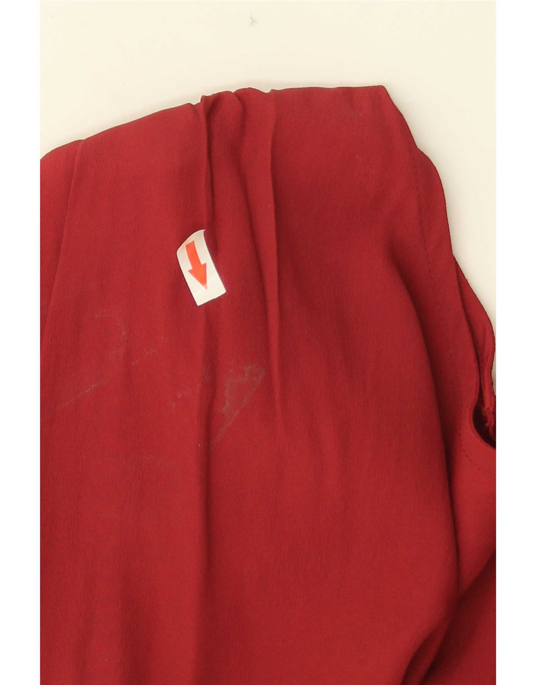 Camicetta vintage da donna Top IT 46 grande seta rossa