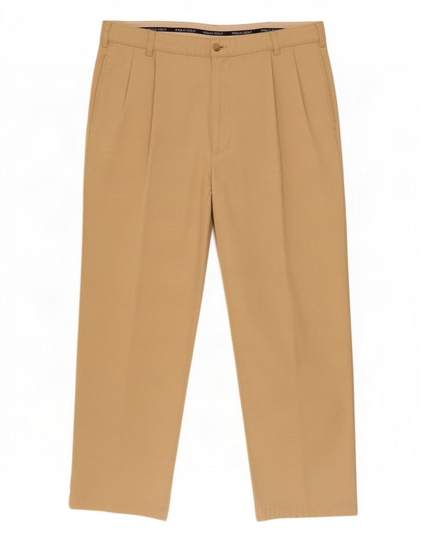 Pantaloni chino con pegged da golf da uomo Polo Ralph Lauren W36 L27 in cotone beige