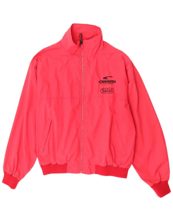 Giubbotto bomber grafico da uomo Carrera UK 40 grande poliestere rosso