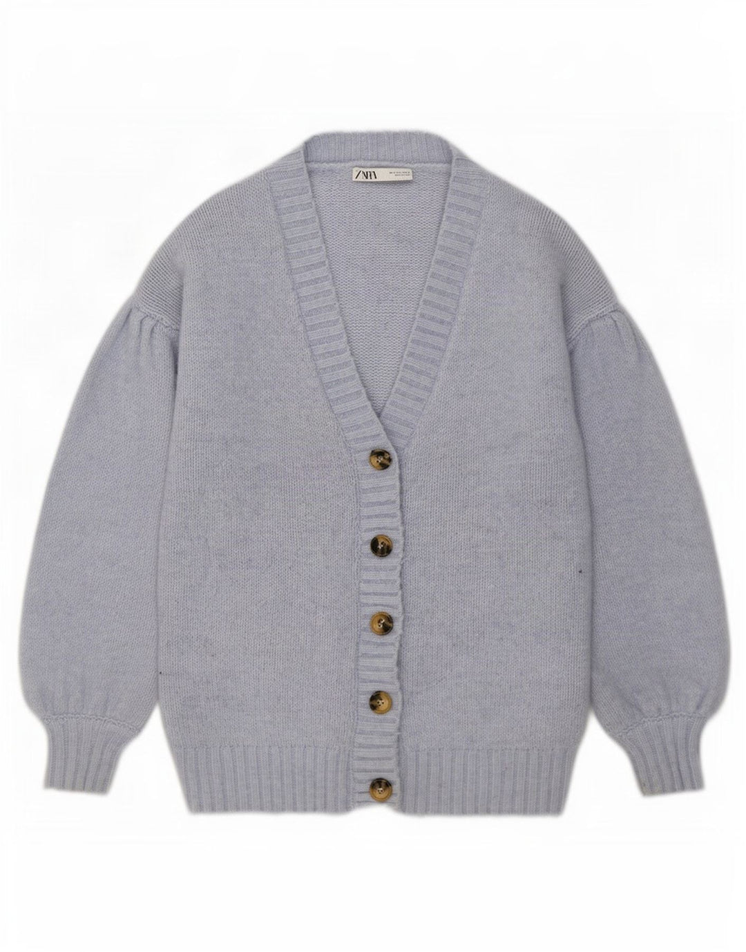 Maglione cardigan oversize da donna Zara UK 10 piccolo poliestere blu