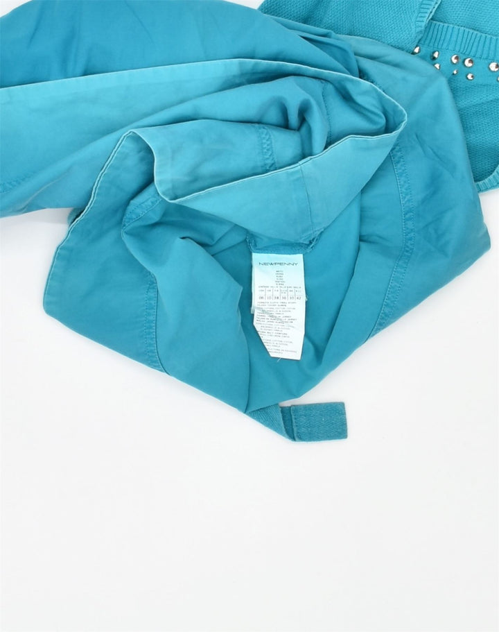 PENNY BLACK Womens A-Line Dress UK 10 Small Blue Cotton | Vintage | Thrift | Second-Hand | Used Clothing | Messina Hembry 