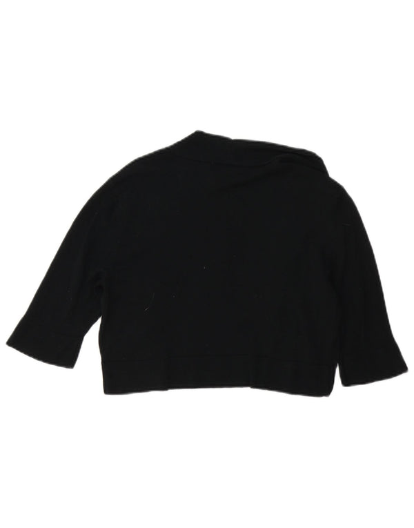 Maglione Bolero aperto a maniche corte da donna Mossimo UK 12 cotone nero medio