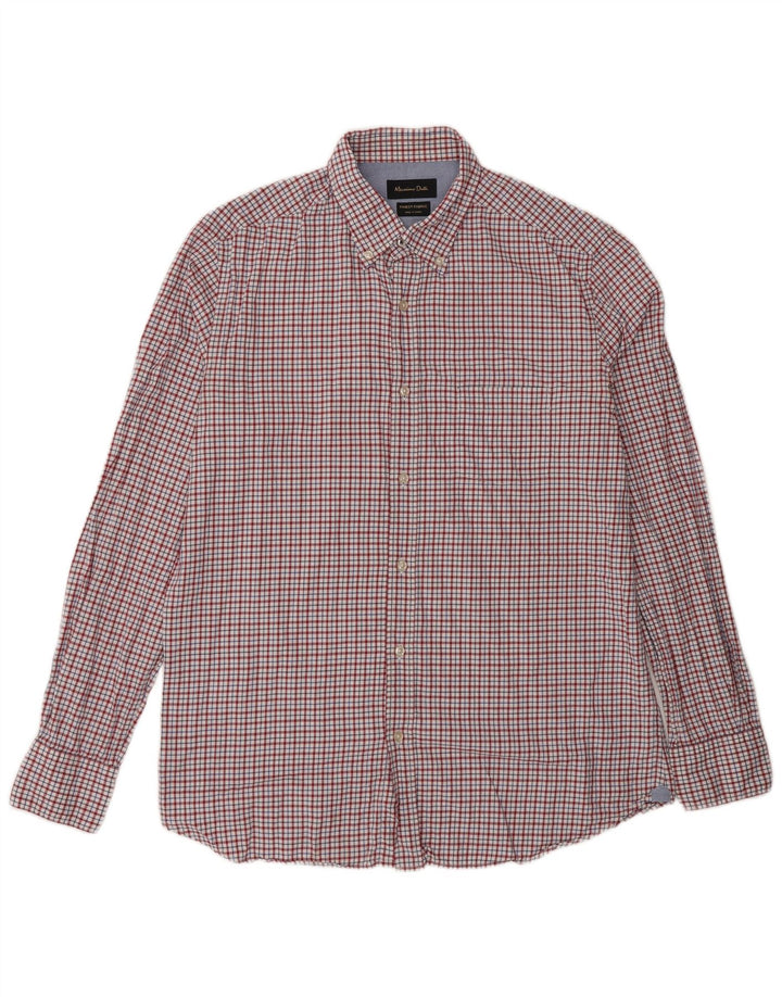 Camicia da uomo Massimo Dutti a quadretti rossi medi