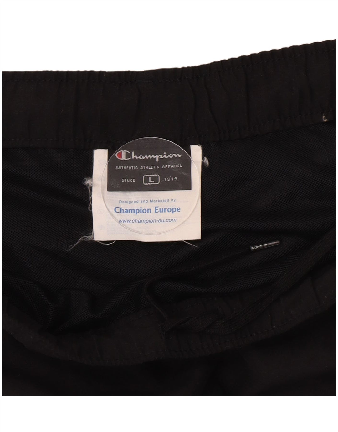 Pantaloncini sportivi da uomo Champion grandi in poliestere nero