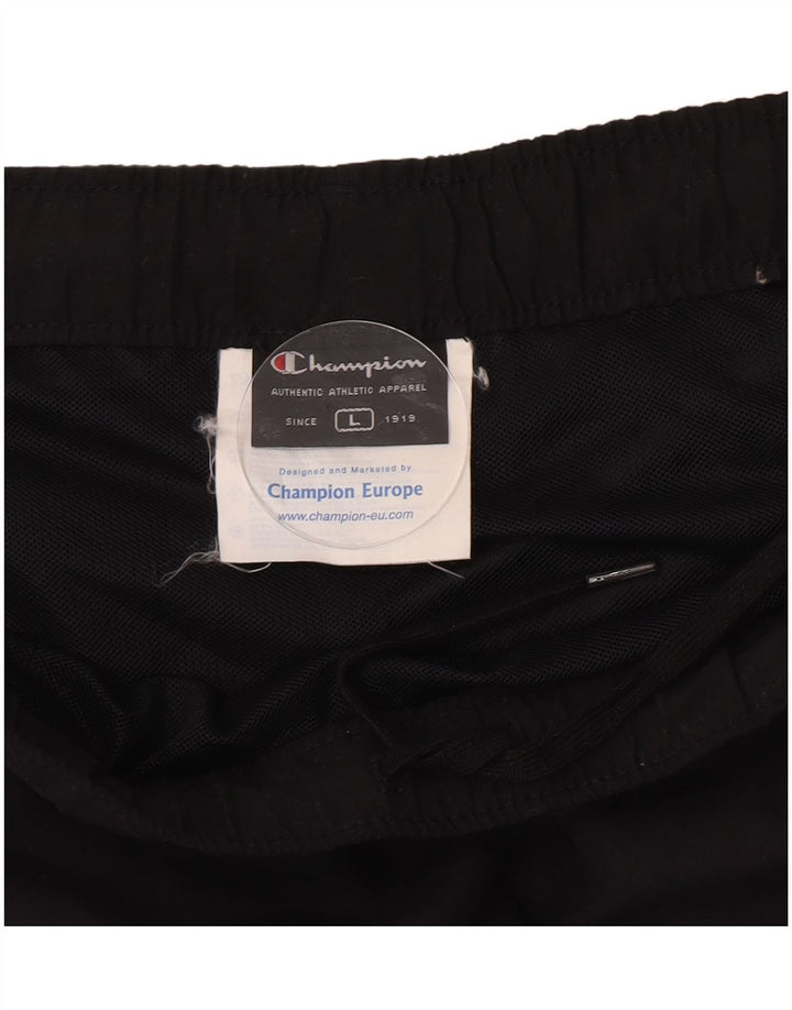 Pantaloncini sportivi da uomo Champion grandi in poliestere nero