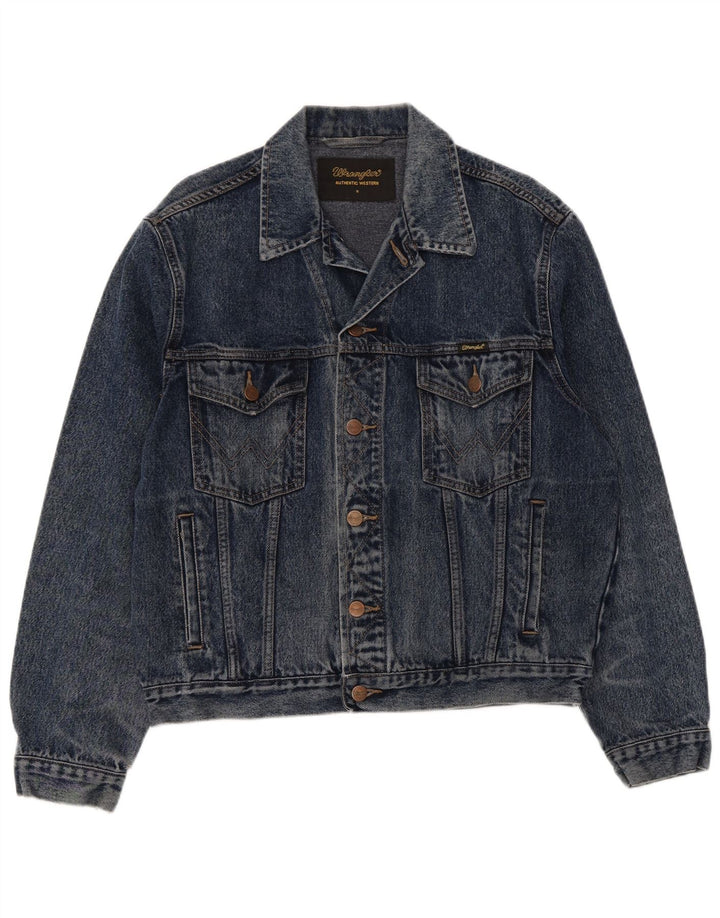 Giacca in denim da uomo Wrangler UK 36 piccolo cotone blu