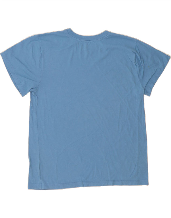 CHAMPION Womens T-Shirt Top UK 14 Medium Blue Polyester Vintage Champion and Second-Hand Champion from Messina Hembry 