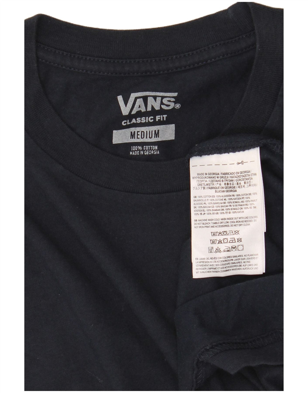 T-shirt da uomo Vans Classic Fit, vestibilità media, in cotone blu navy