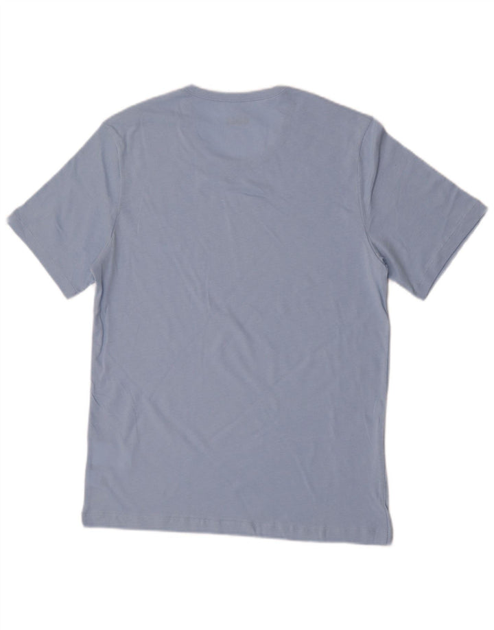 T-shirt da uomo Hugo Boss Top in cotone blu medio