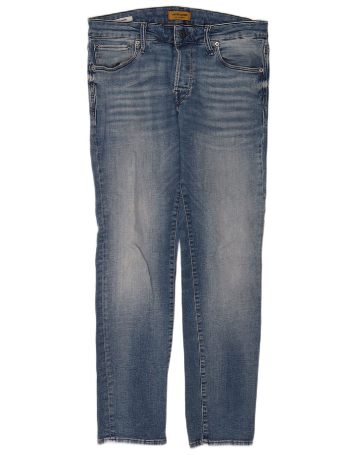 Jack & Jones Uomo GLENN Slim Jeans W32 L30 Cotone Blu