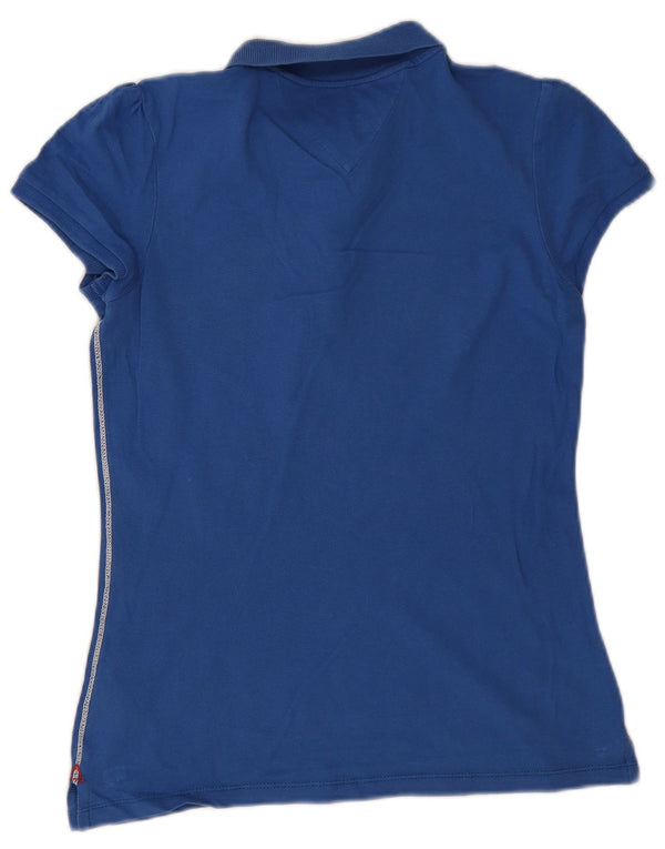 Polo da donna Tommy Hilfiger UK 12 cotone blu medio