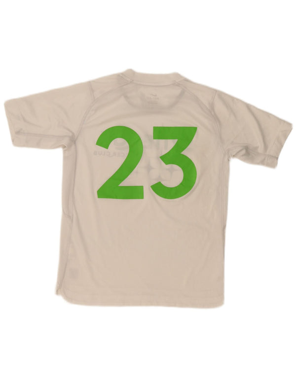 T-shirt grafica Nike da ragazzo Dri Fit, 12-13 anni, grande, in poliestere bianco