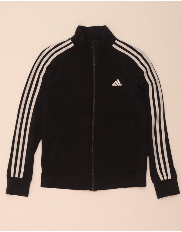 Giacca da ginnastica da donna Adidas UK 8/10 piccola in cotone nero