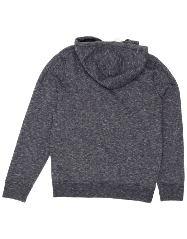 Hollister Felpa con cappuccio da uomo media in cotone screziato blu navy
