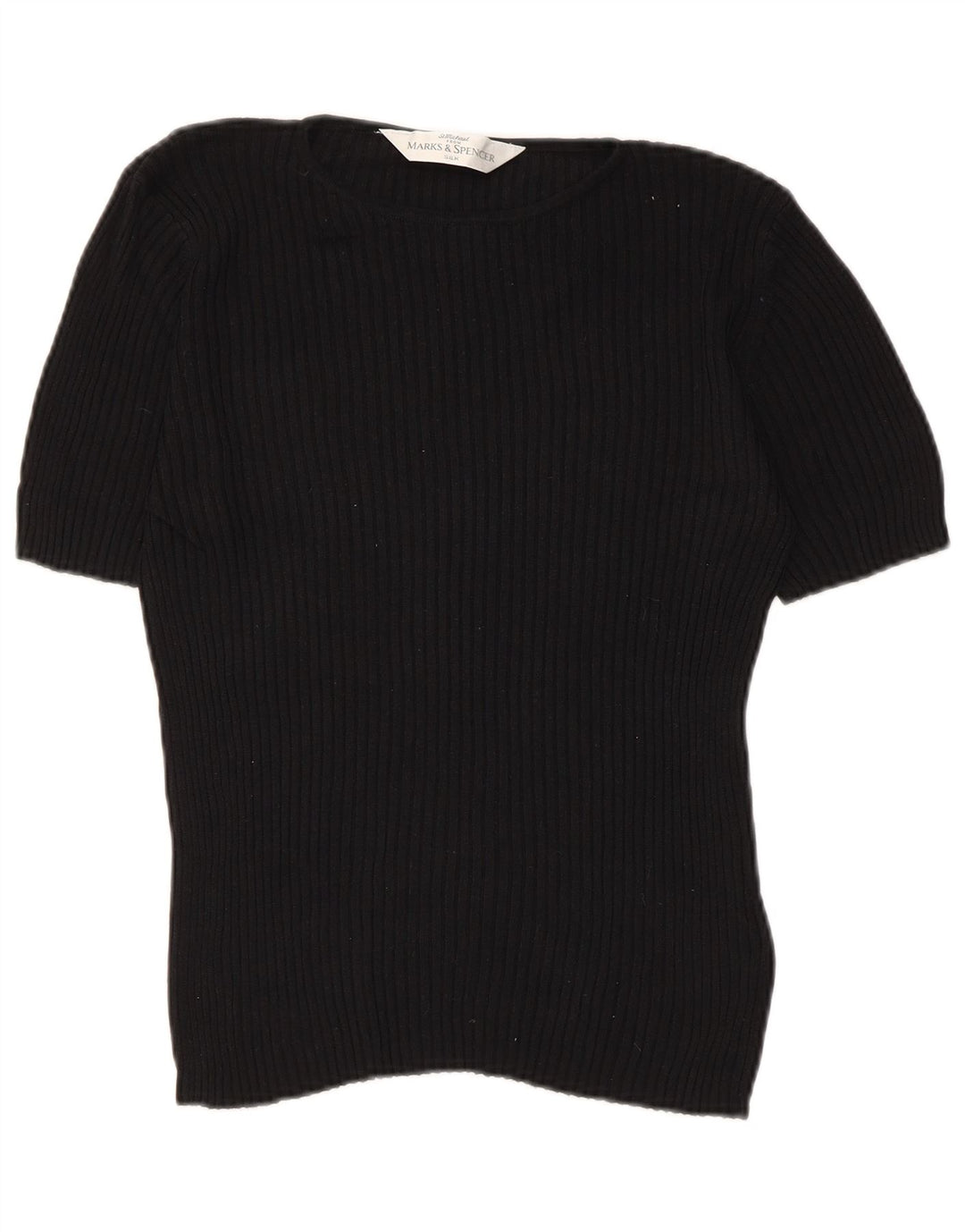 Top camicetta da donna Marks & Spencer UK 12 seta media nera