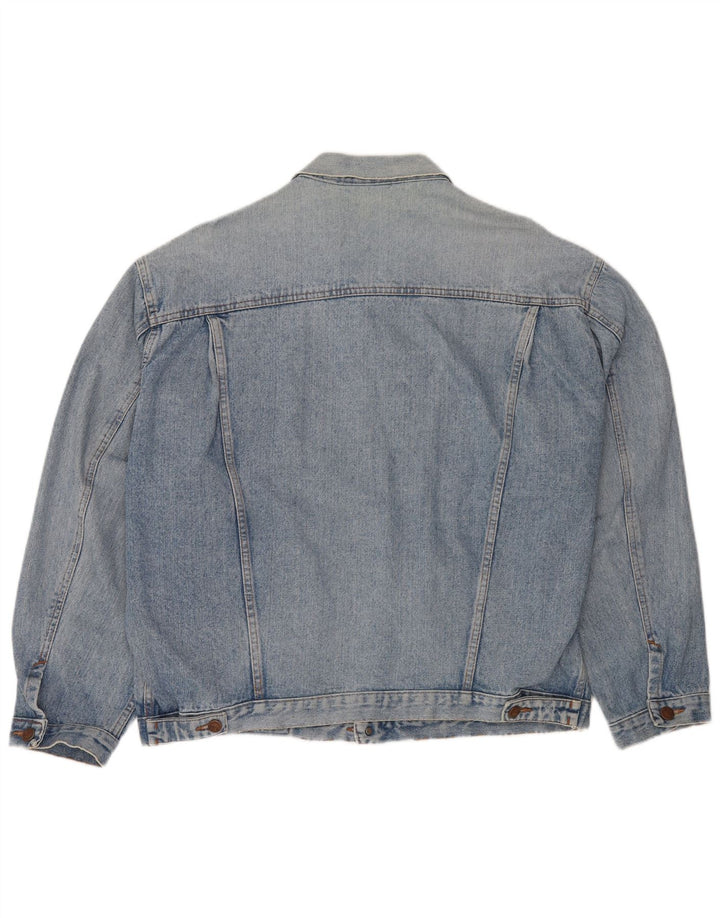 AMERICANINO Mens Denim Jacket UK 42 XL Blue Cotton