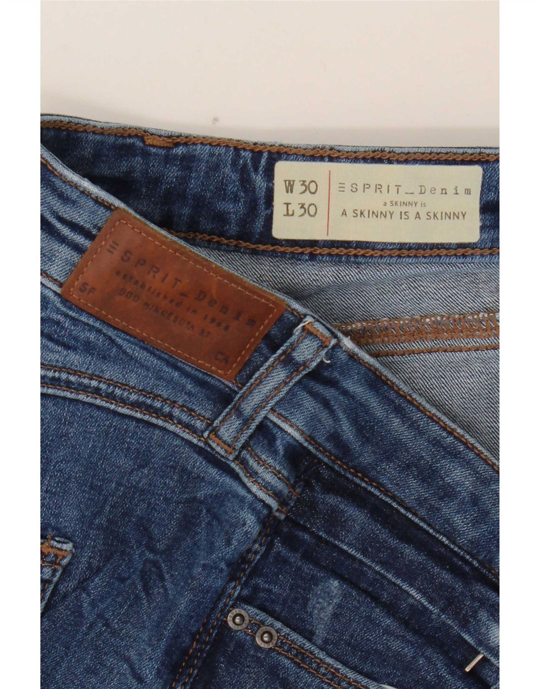 Jeans skinny da donna Esprit W30 L30 cotone blu