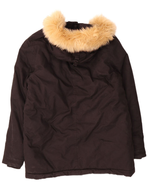 Giacca parka con cappuccio da uomo Lyle & Scott UK 40 grande cotone nero