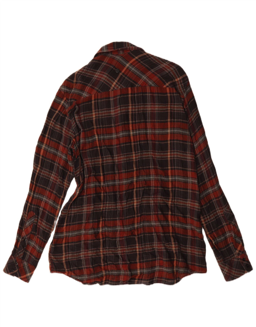 Camicia lunga da donna Trussardi UK 14 Check bordeaux medio