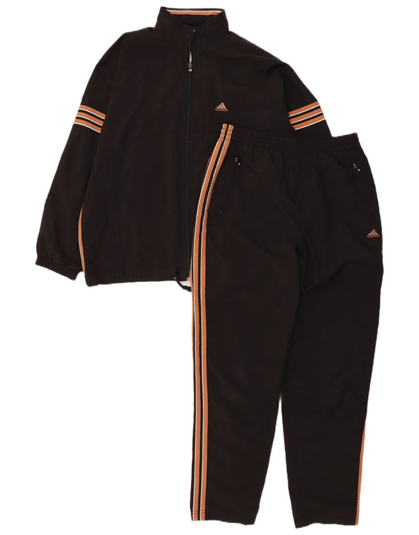 Adidas Womens Relaxed Fit Full Tracksuit UK 14 Large Black Striped Sports