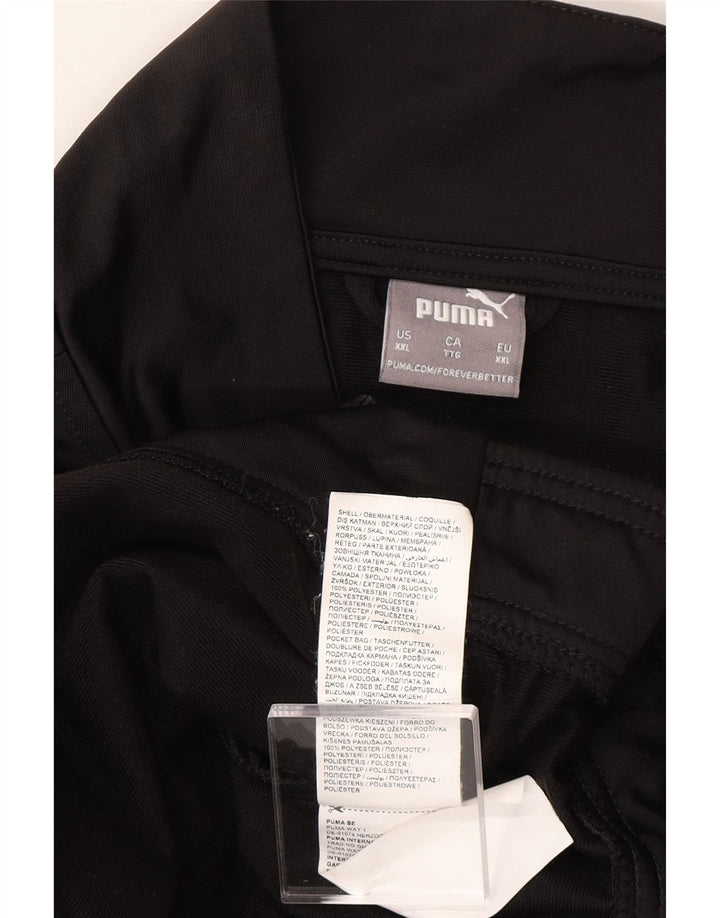 PUMA Mens Tracksuit Top Jacket 2XL Black Colourblock Polyester Vintage Puma and Second-Hand Puma from Messina Hembry 