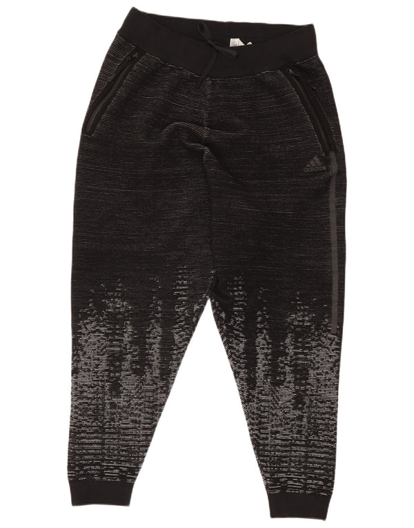 Pantaloni da tuta da uomo Adidas Joggers Medium Black Geometric Wool