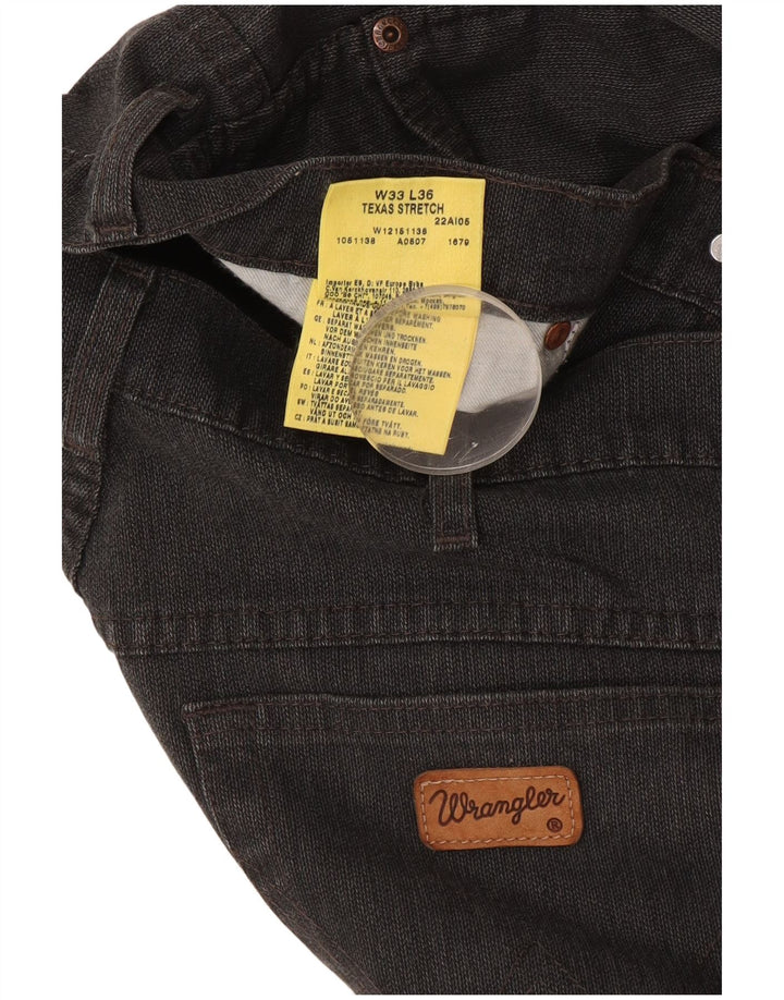 Pantaloni casual dritti elasticizzati Texas da uomo Wrangler W33 L36 cotone grigio