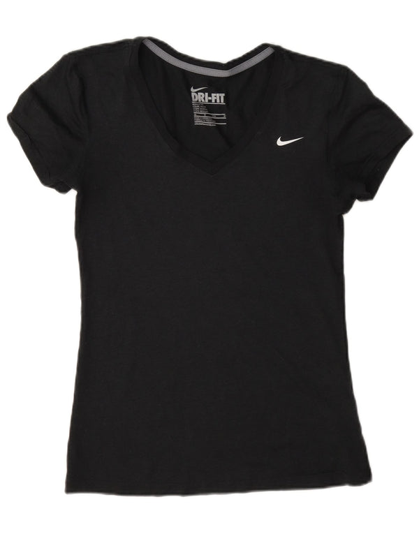 T-shirt Nike Dri Fit Regular da donna UK 6 XS blu navy poliestere