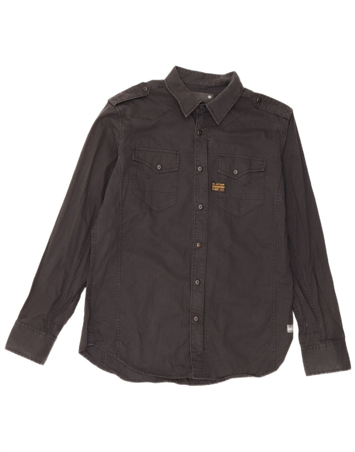 Camicia militare da uomo G-Star grande in cotone nero