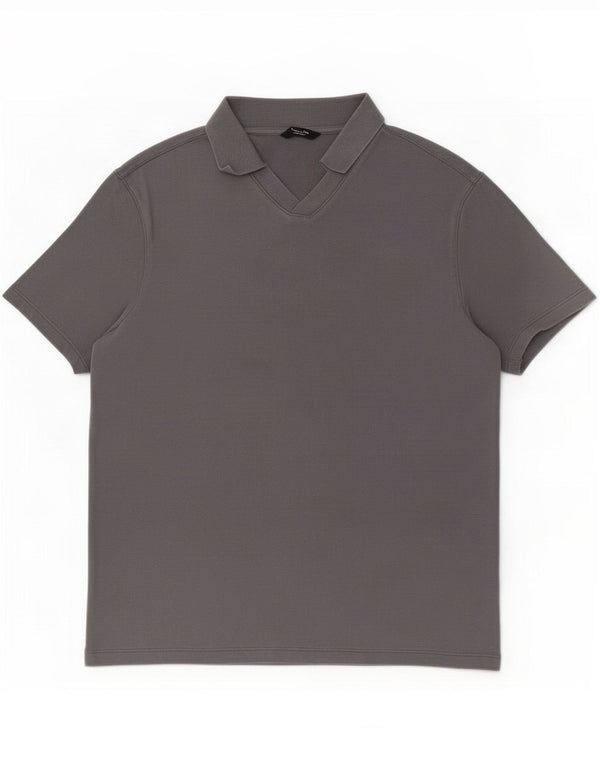 Polo da donna Massimo Dutti UK 14 Cotone grigio medio