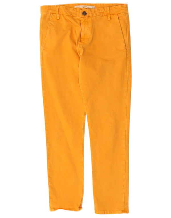 Pantaloni chino slim da donna Zara EU 36 XS W26 gialli