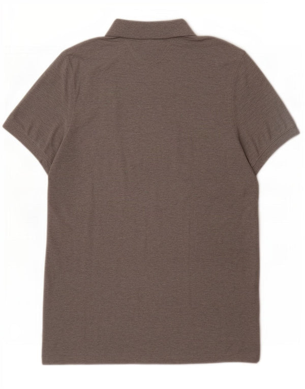 Polo slim fit da uomo Tommy Hilfiger 2XL in cotone grigio