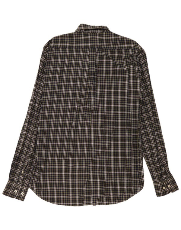 Conte of Florence Camicia da uomo in flanella di cotone a quadri verdi grandi