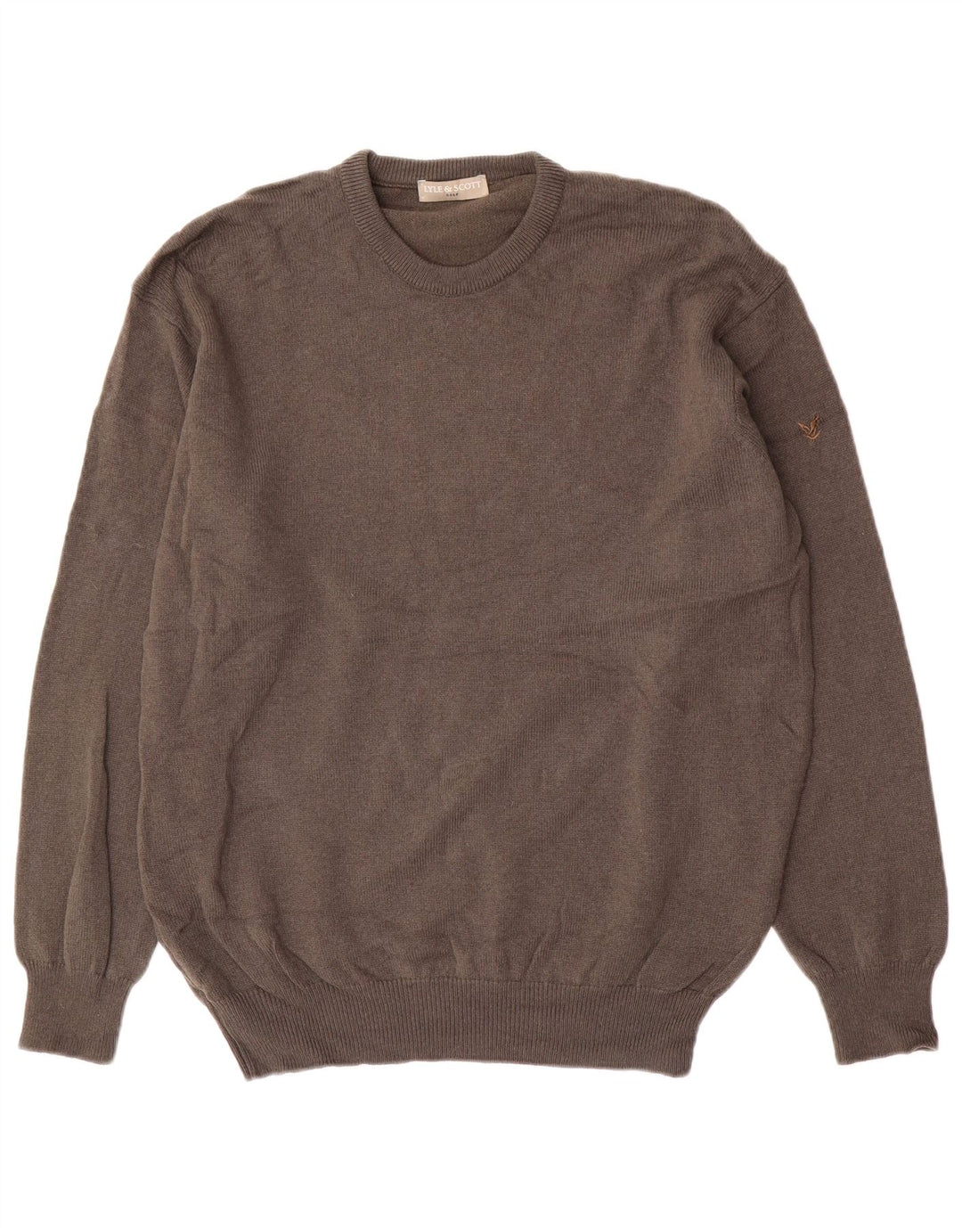 Maglione maglione girocollo da golf da uomo Lyle & Scott grande grigio
