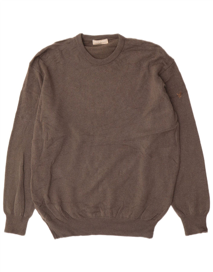 Maglione maglione girocollo da golf da uomo Lyle & Scott grande grigio