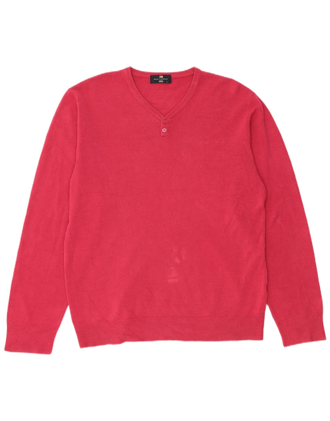 Maglione maglione con scollo a V da donna Marks & Spencer UK 16 grande rosa