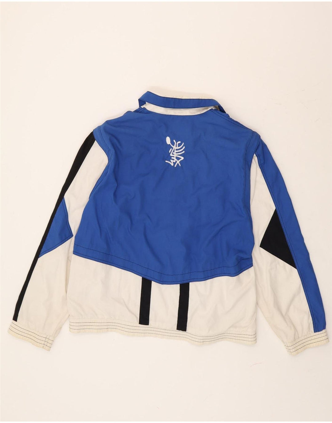 Giacca da ginnastica grafica da uomo Lotto, grande, in poliestere color block blu