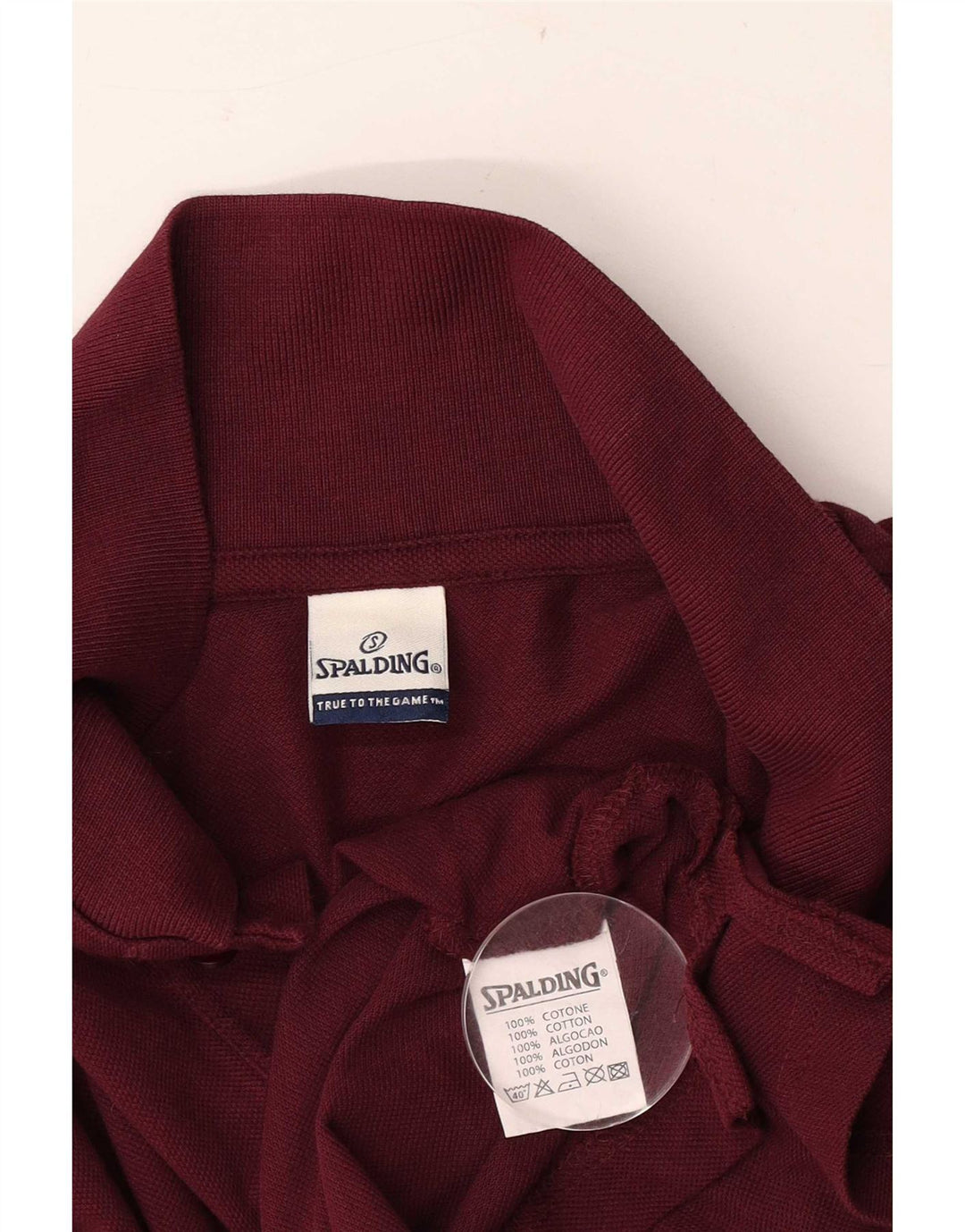 Polo da uomo Spalding 2XL in cotone bordeaux