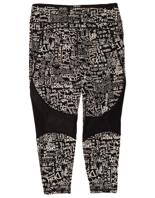 Leggings grafici da donna DKNY UK 18 XL nylon nero
