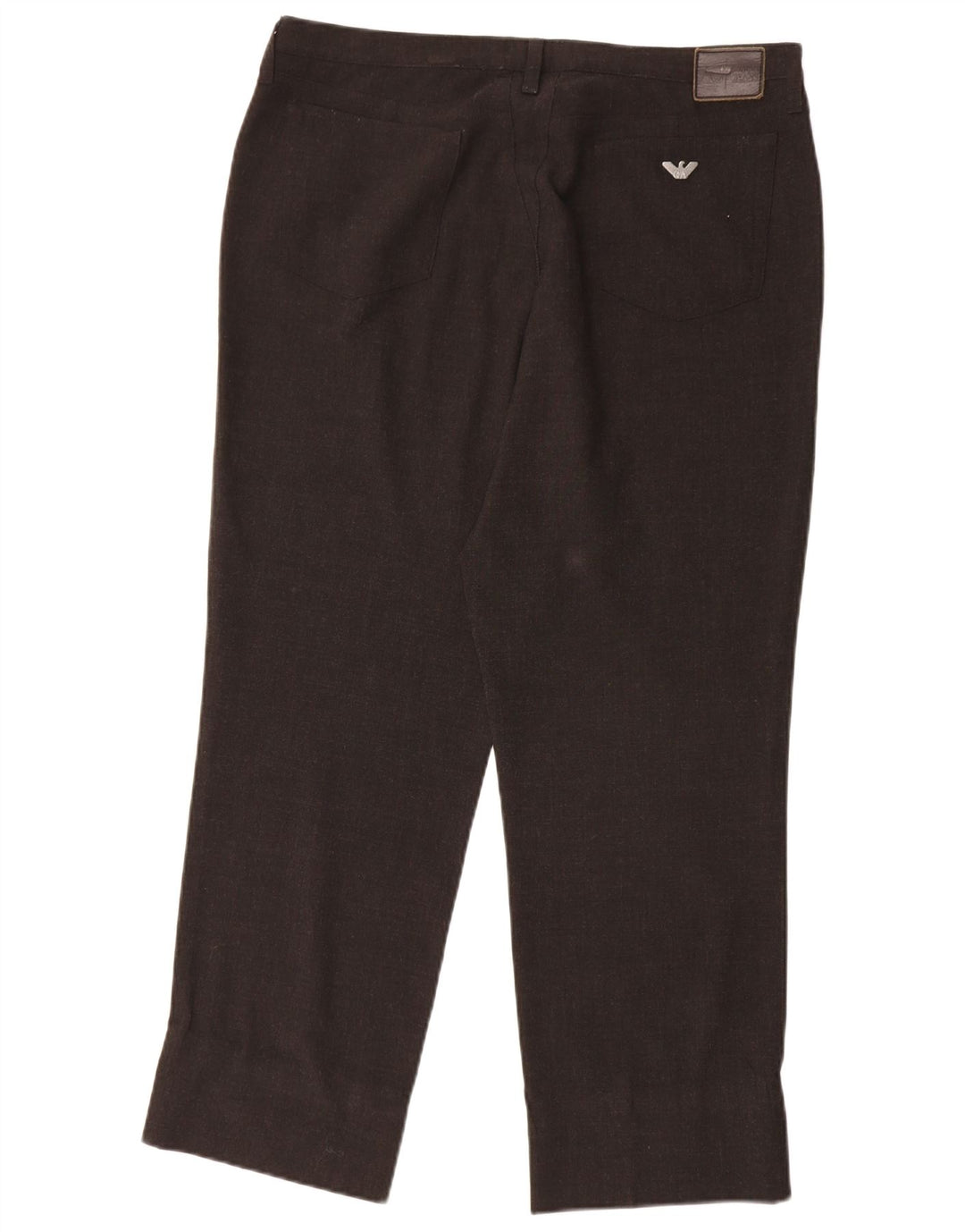 Pantaloni casual dritti da donna Armani W36 L27 Marrone