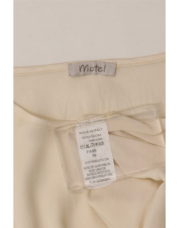 Canotta da donna Motel UK 10 piccola in viscosa beige