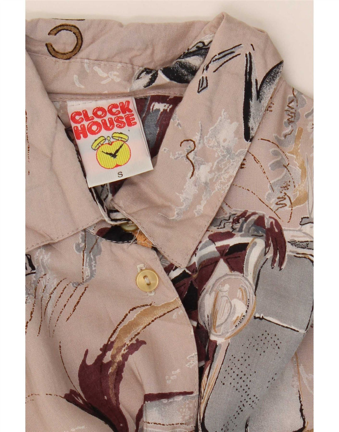 Camicetta oversize grafica da donna C&A Clock House UK 10 piccola Beige