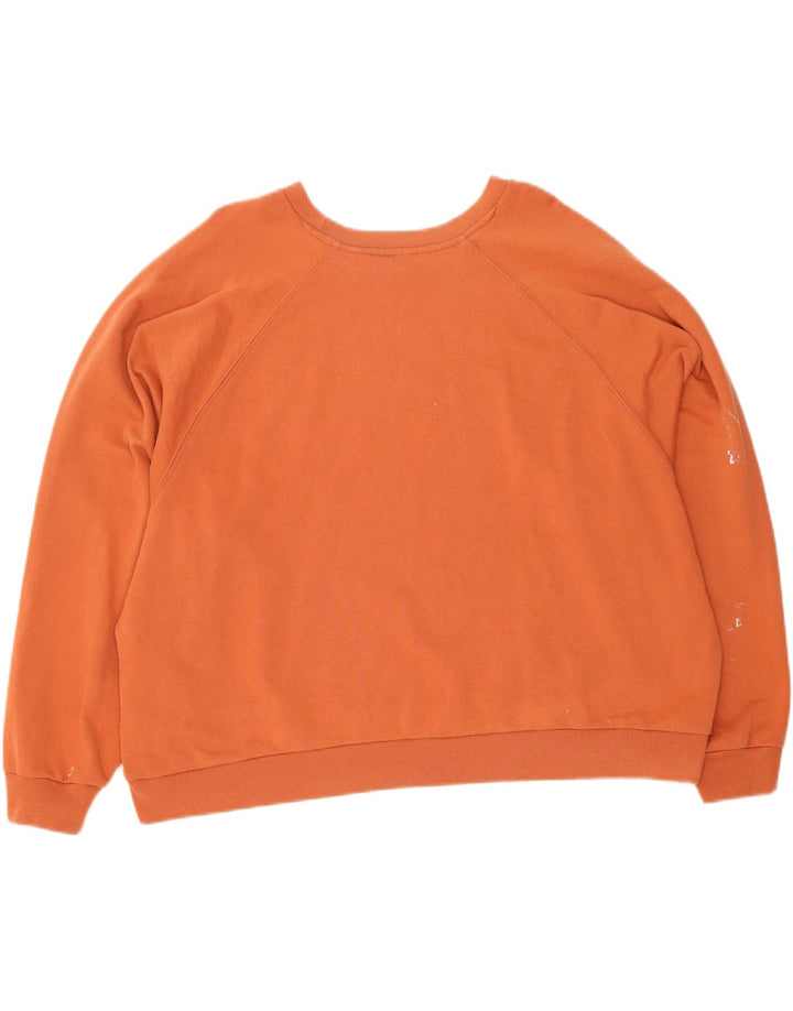 LEVI'S Womens Oversized Graphic Sweatshirt Jumper UK 22 3XL Orange Cotton Vintage Levi's and Second-Hand Levi's from Messina Hembry 