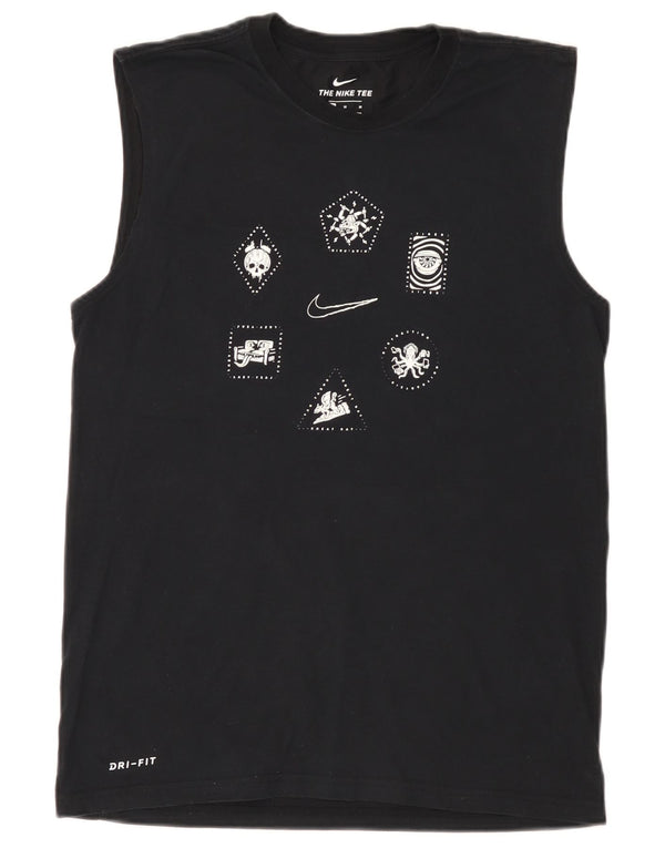 Canotta grafica Nike Dri Fit da uomo, media, nera