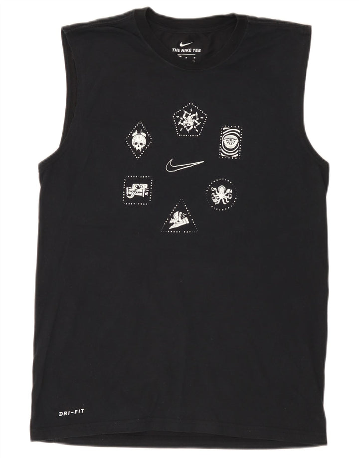 Canotta grafica Nike Dri Fit da uomo, media, nera