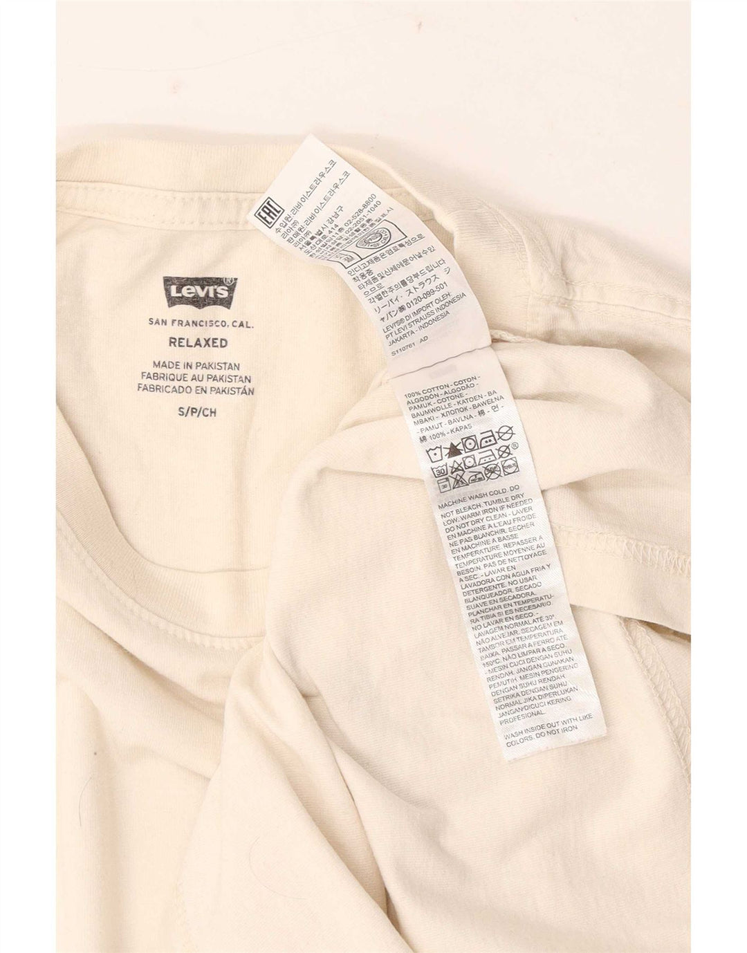 Levi's T-shirt grafica da uomo con vestibilità rilassata, piccola, in cotone bianco