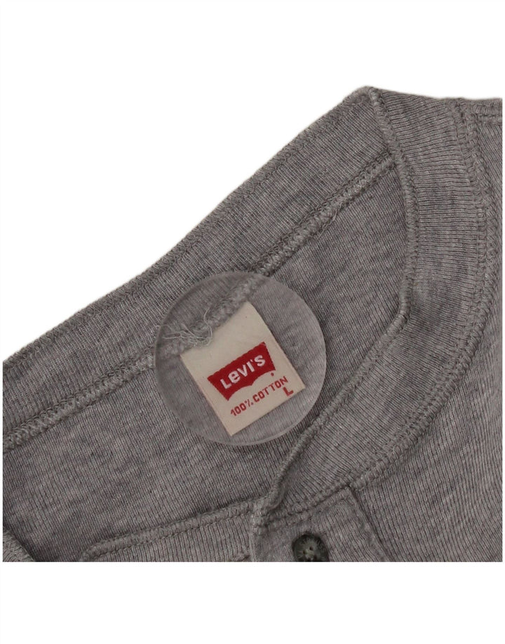 Levi's Uomo Top Manica Lunga Grande Cotone Grigio