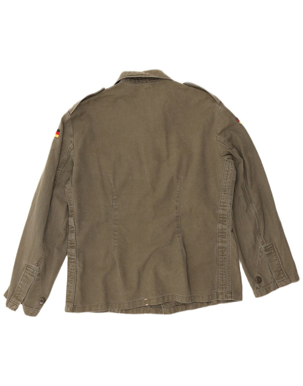 Camicia militare vintage da uomo piccola color kaki